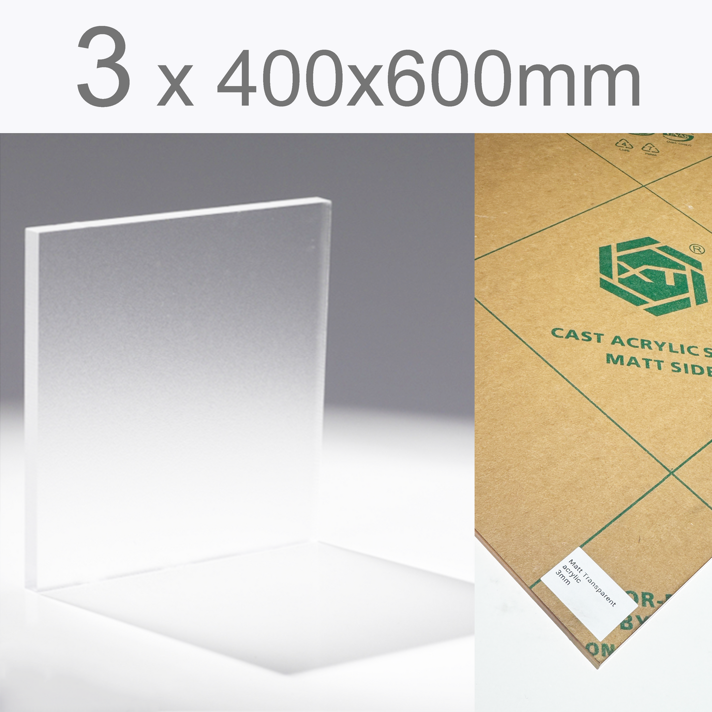 Matt Transparent acrylic | Paper protection film