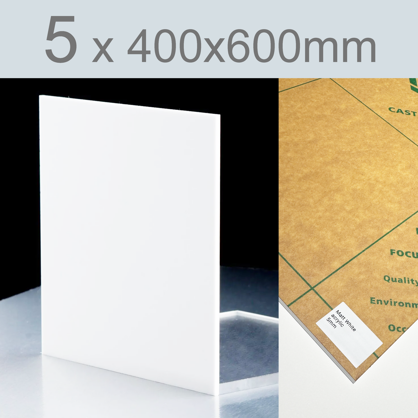 Matt White acrylic | Paper protection film