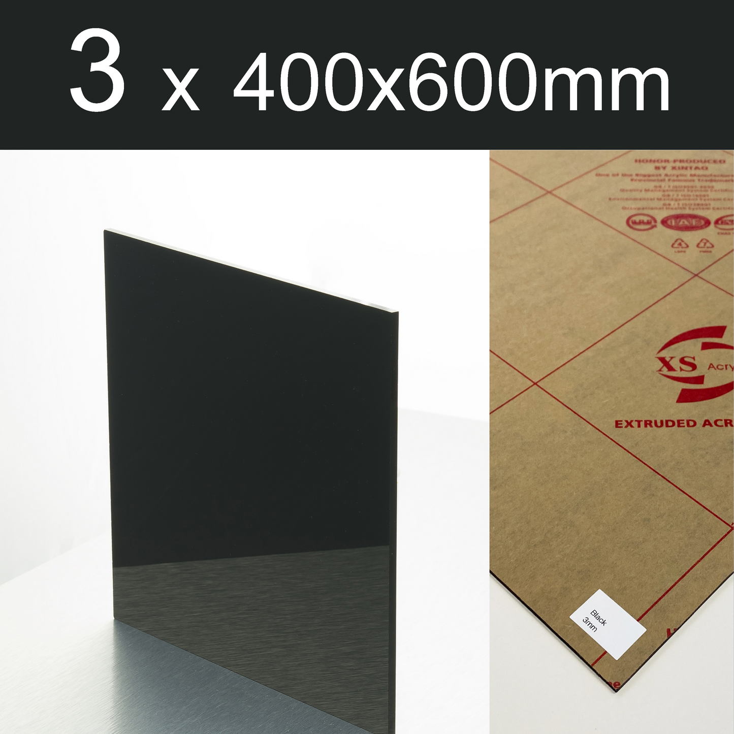 Black acrylic | Paper protection film