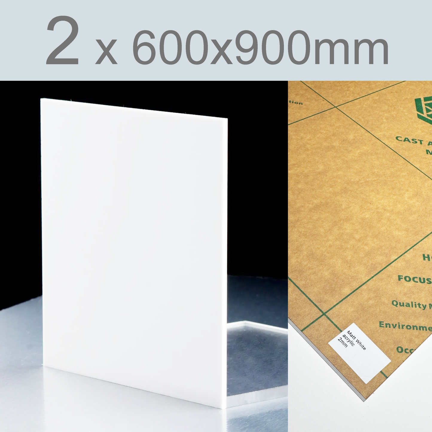 Matt White acrylic | Paper protection film
