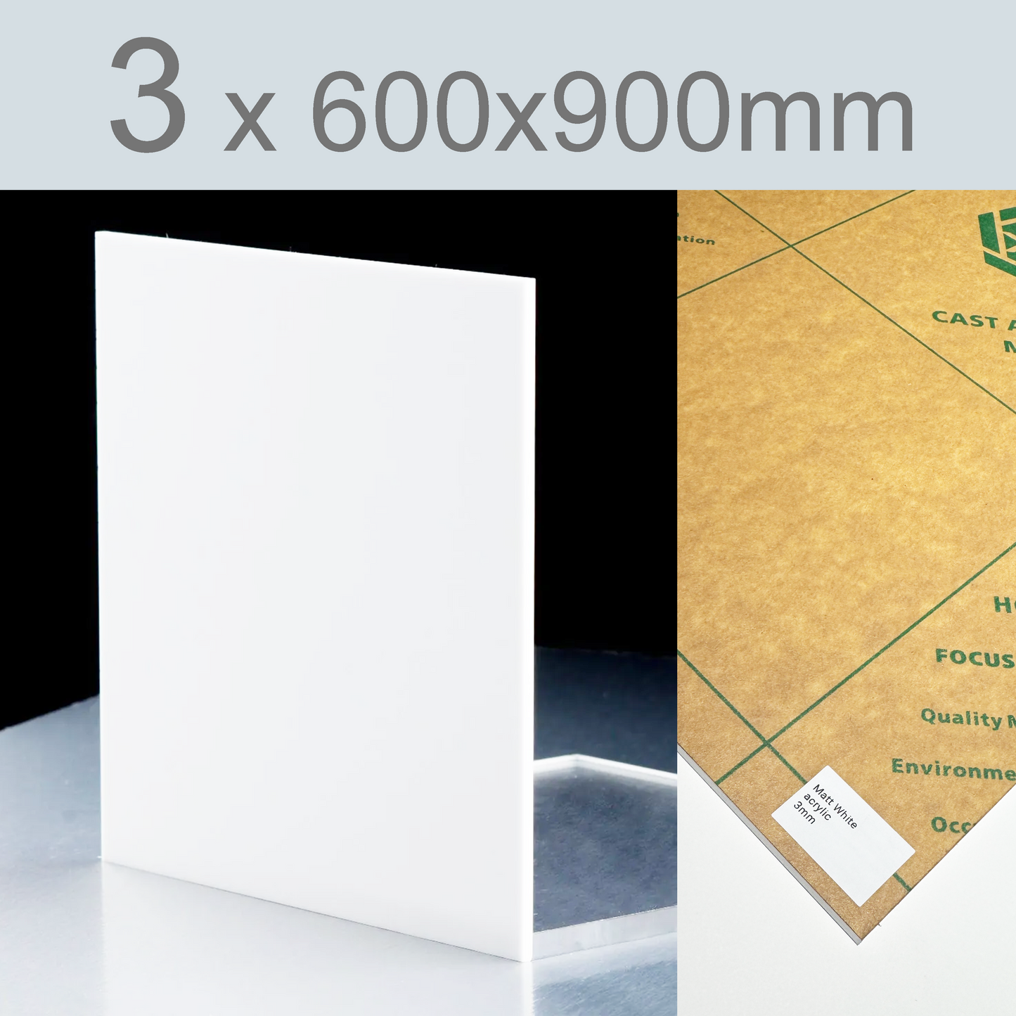 Matt White acrylic | Paper protection film