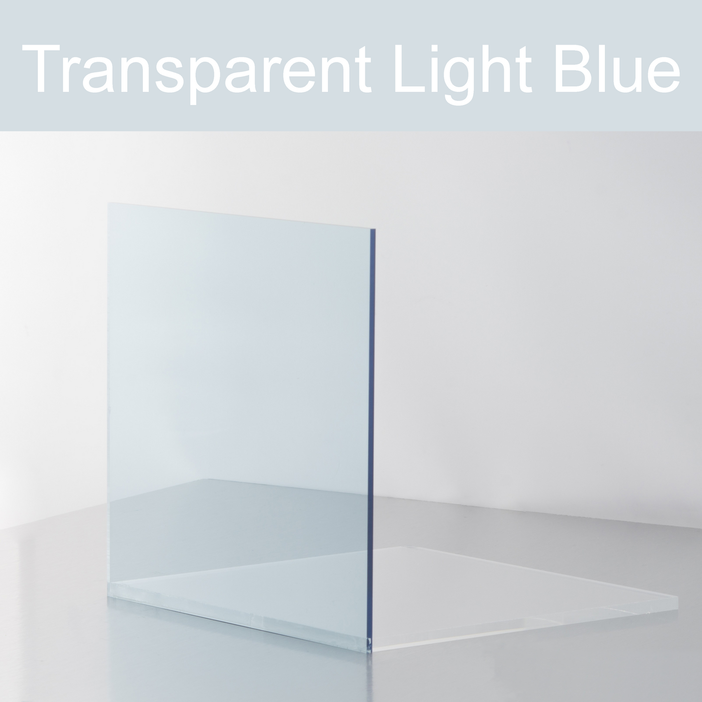 Transparent Light Blue acrylic | Paper protection film