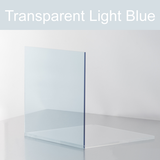 Transparent Light Blue acrylic | Paper protection film