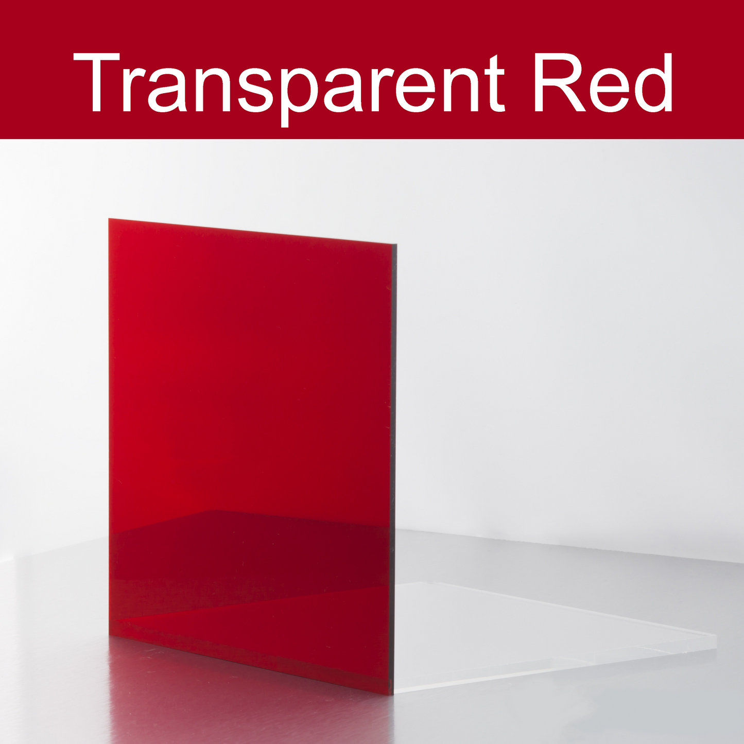 Transparent Red acrylic | Paper protection film