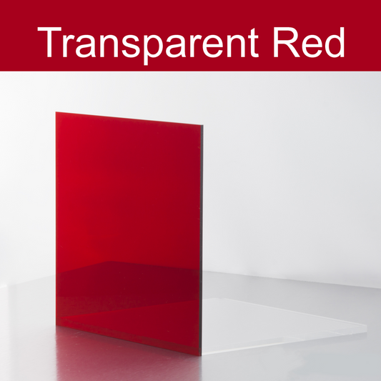 Transparent Red acrylic | Paper protection film