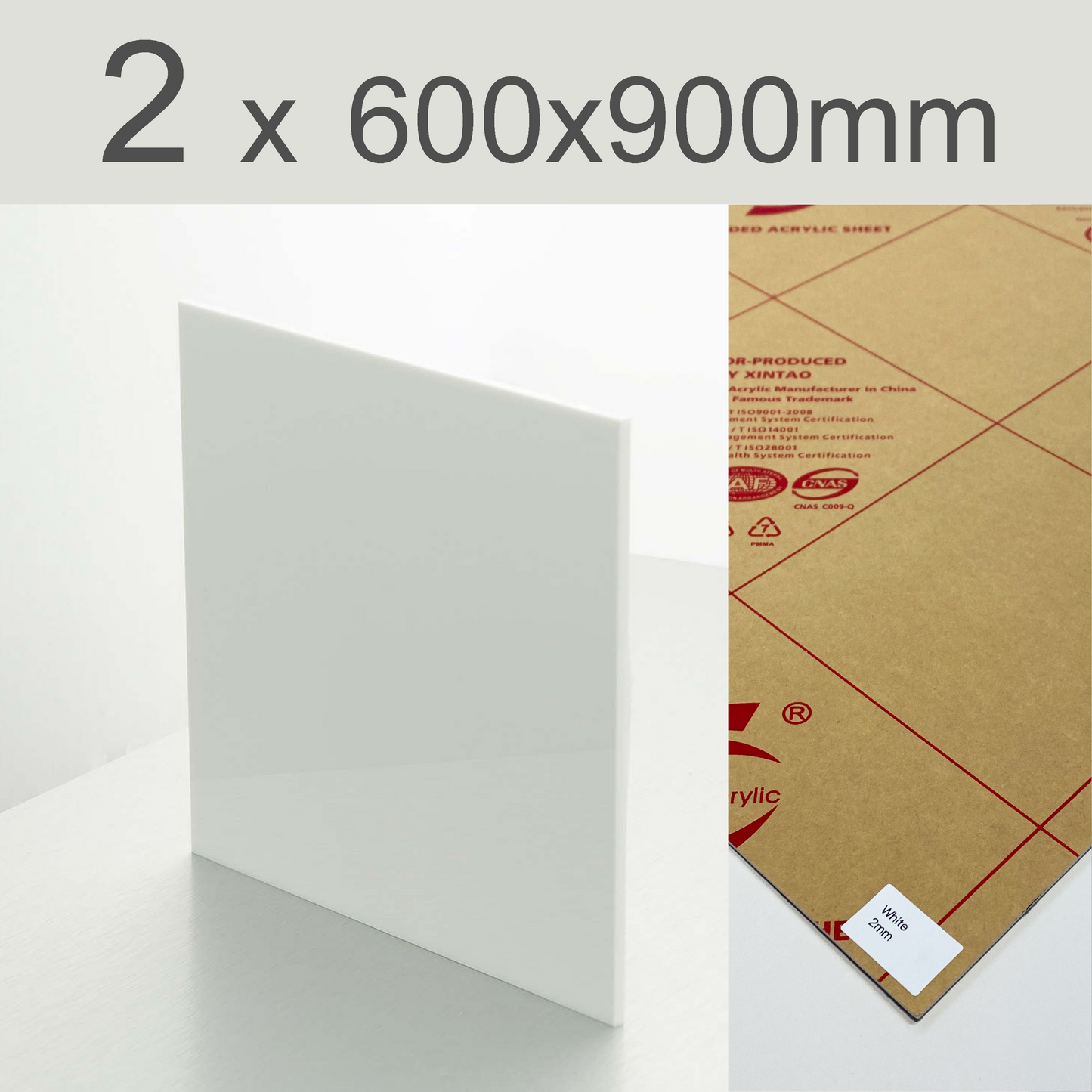 White acrylic | Paper protection film