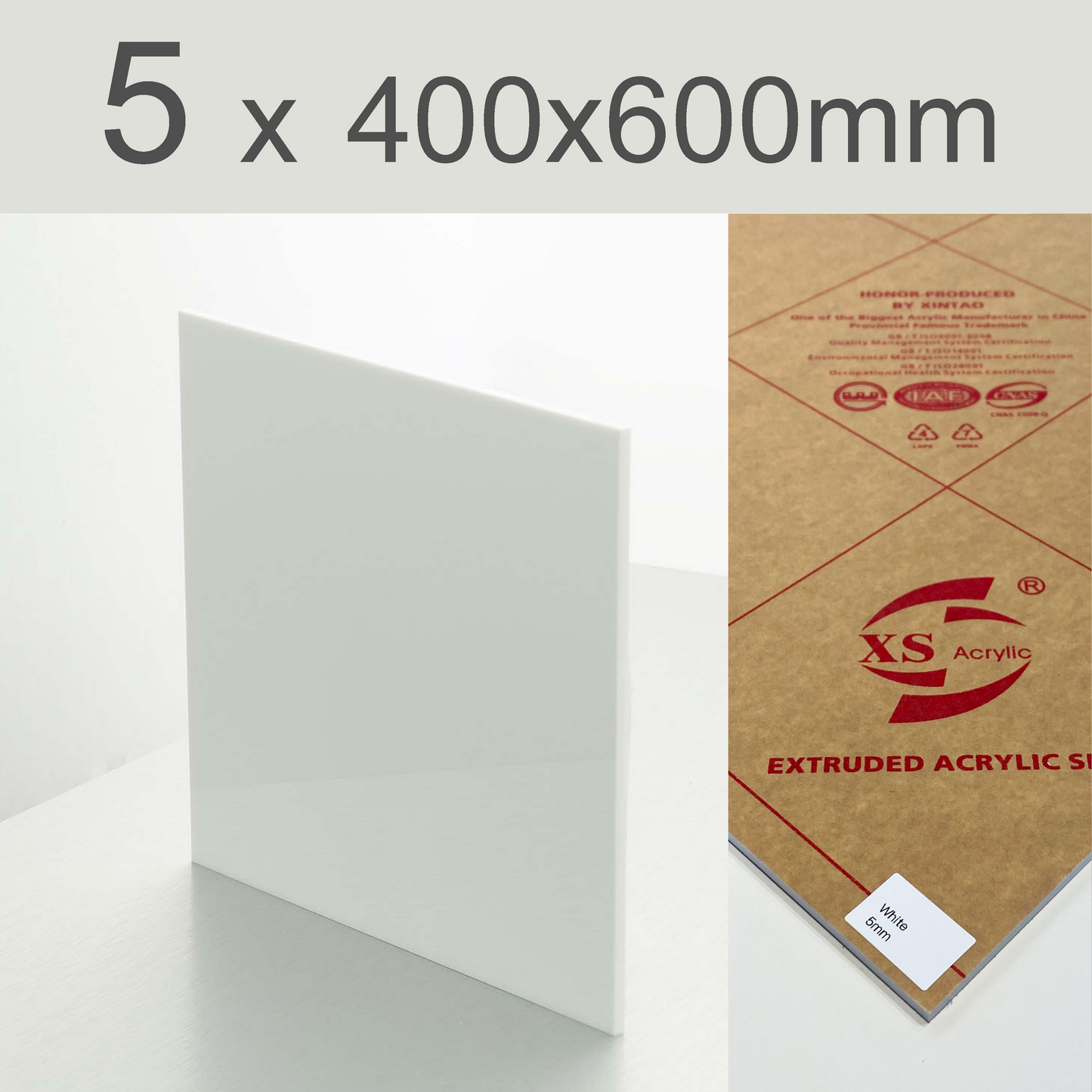 White acrylic | Paper protection film