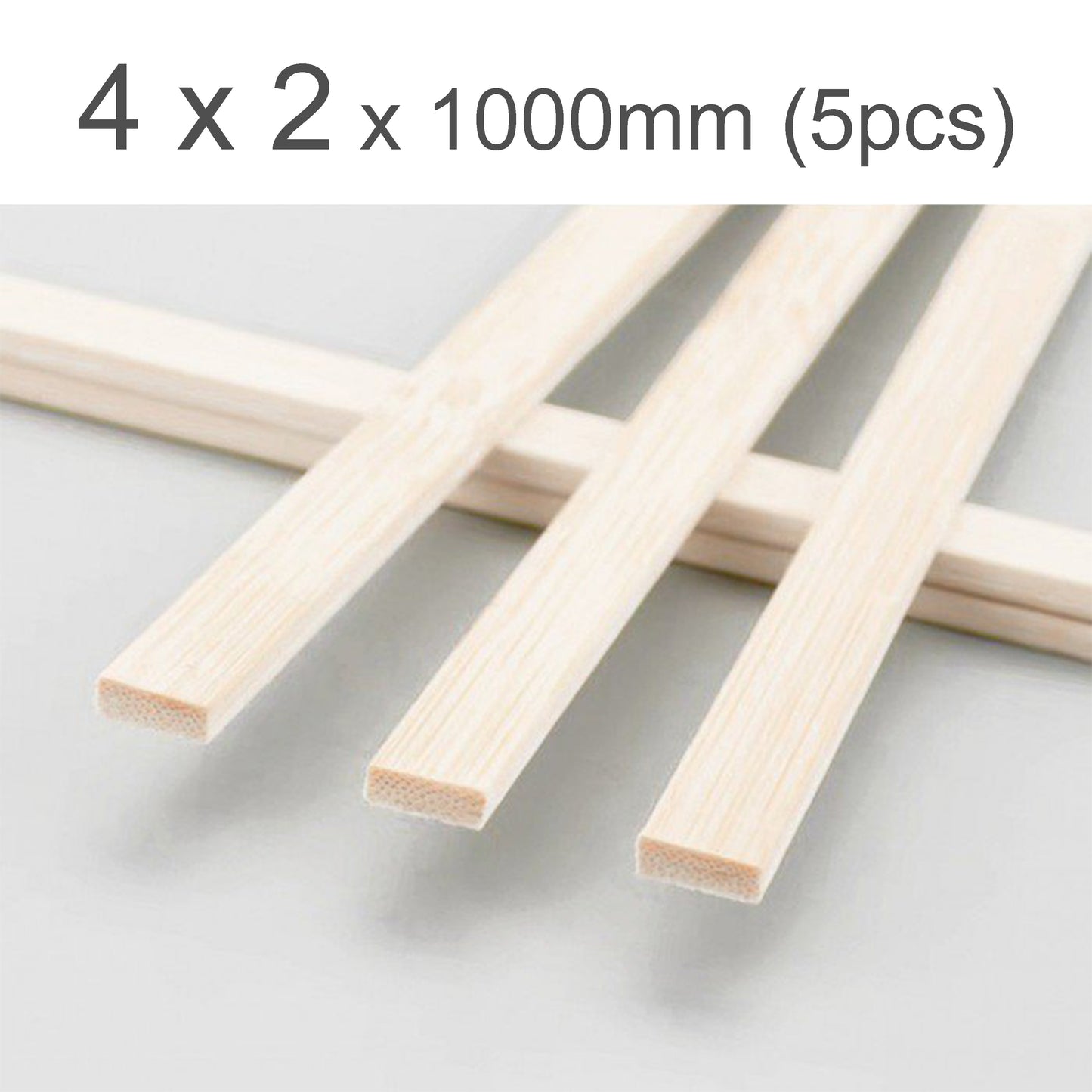 Rectangular bamboo stick