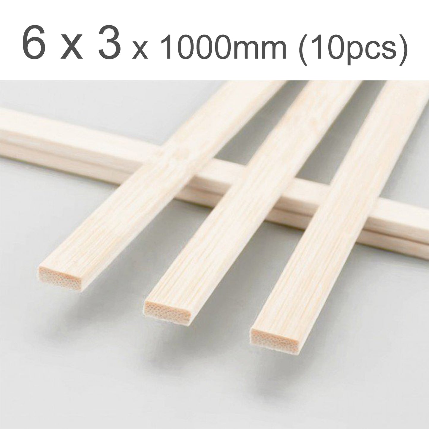 Rectangular bamboo stick
