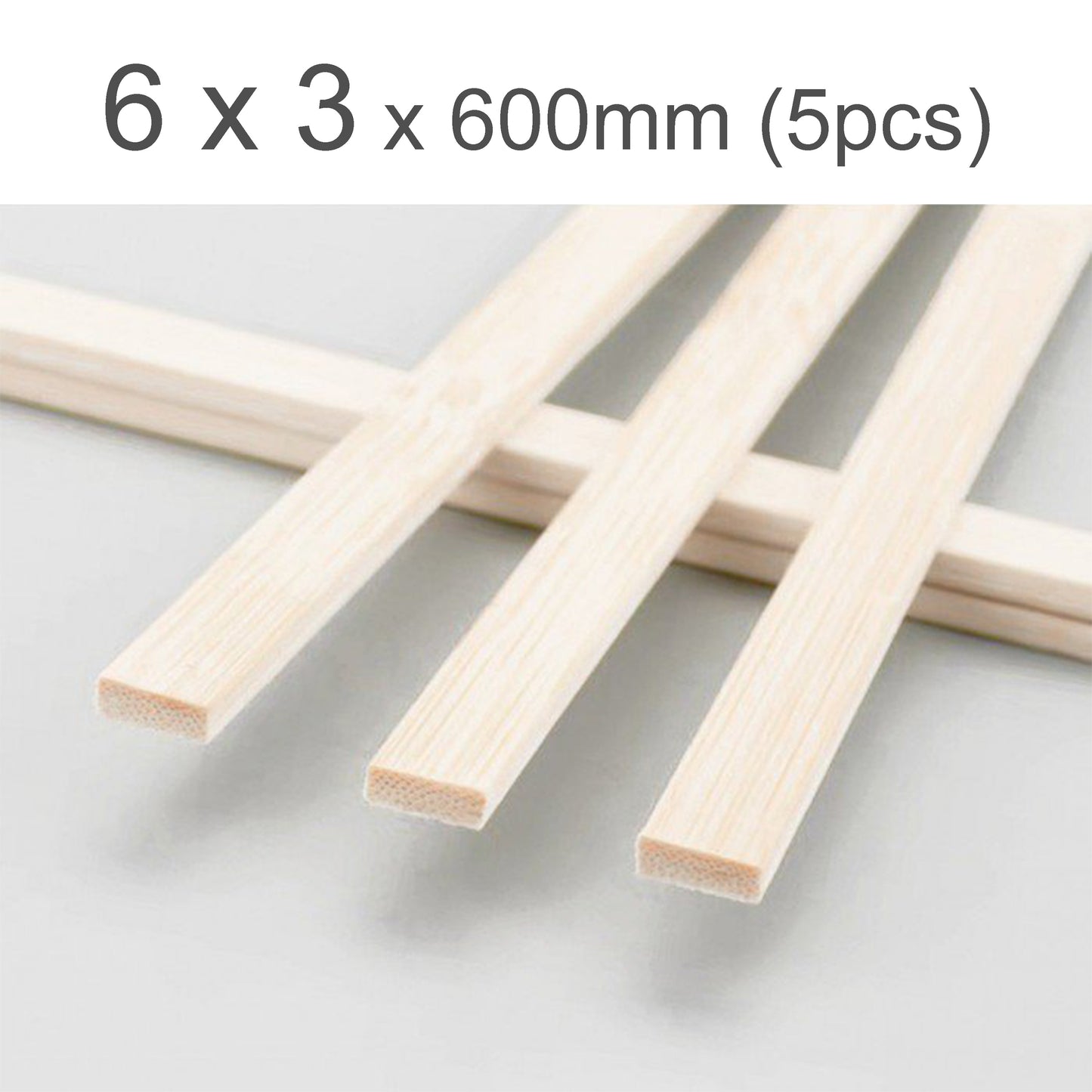 Rectangular bamboo stick