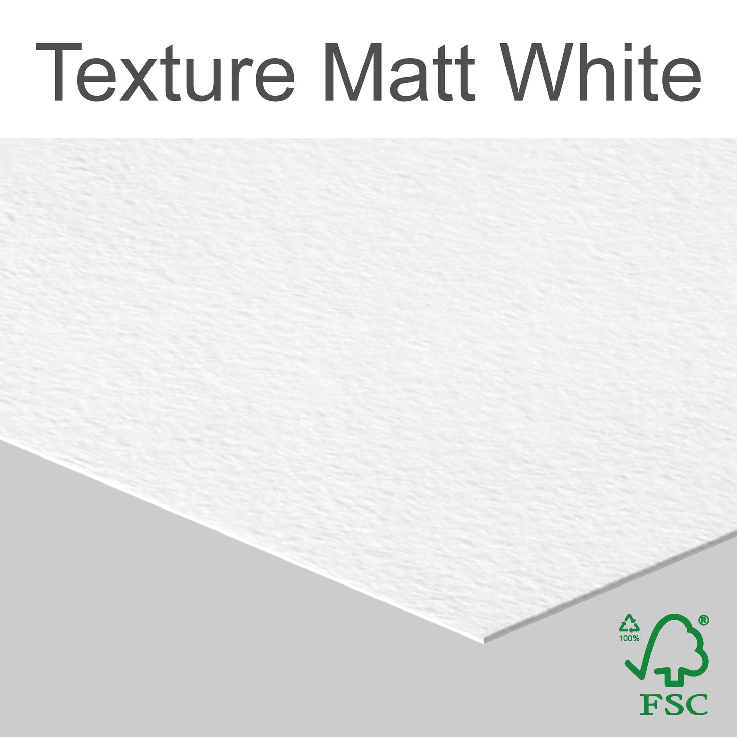 Premium Texture Matt White cardboard
