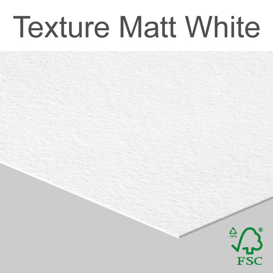 Premium Texture Matt White cardboard