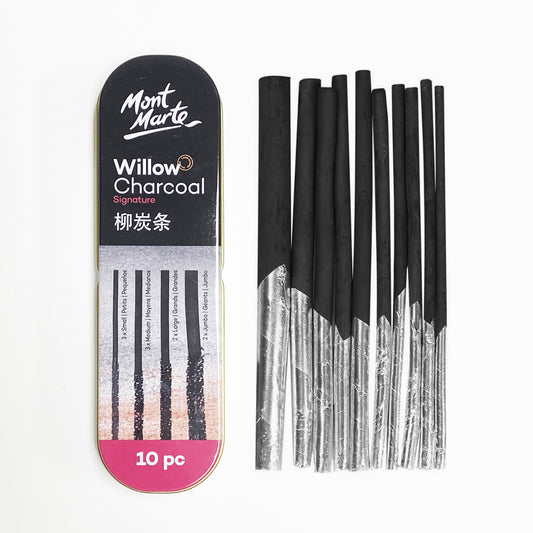 Willow charcoal in tin box | Mont Marte