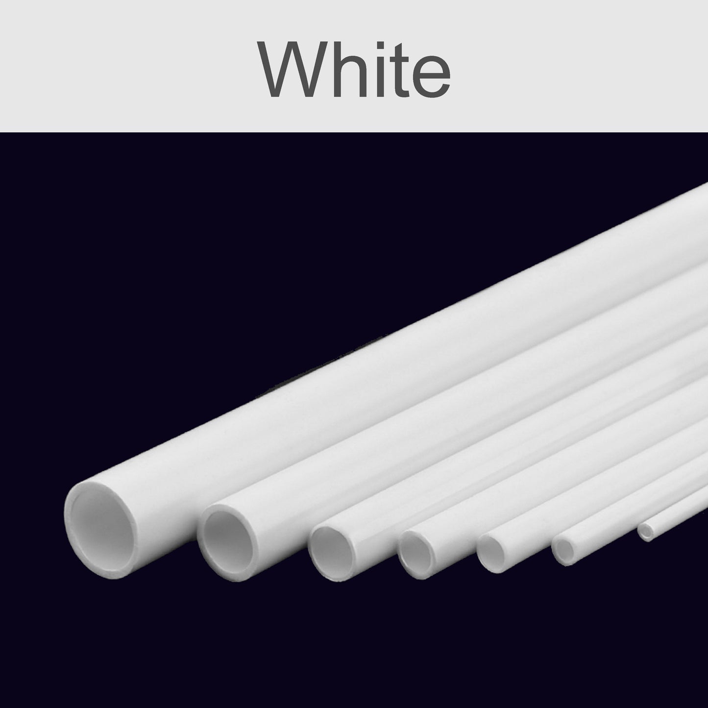 Circular white plastic tube