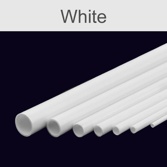 Circular white plastic tube