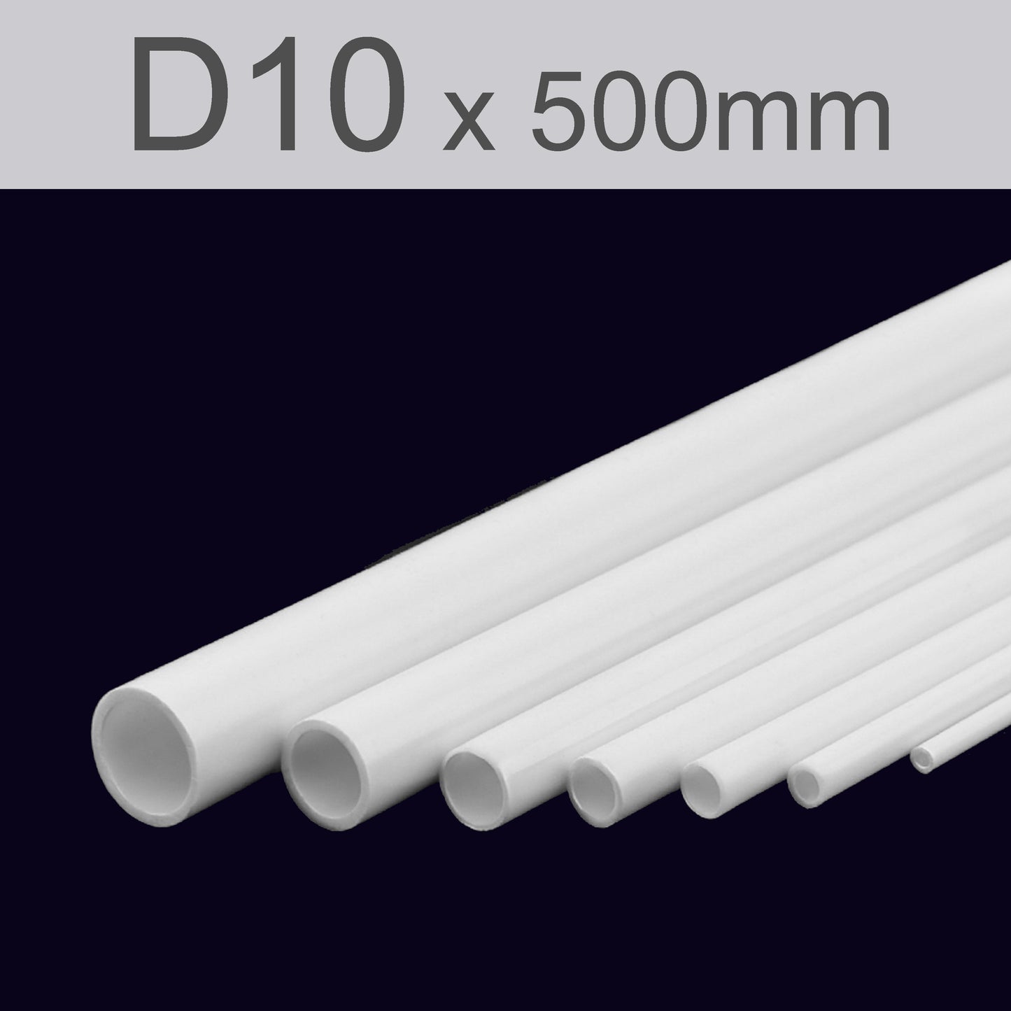 Circular white plastic tube