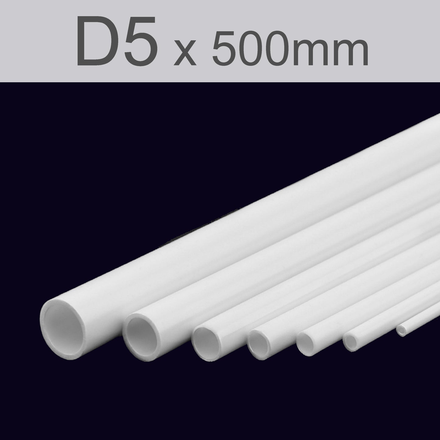 Circular white plastic tube