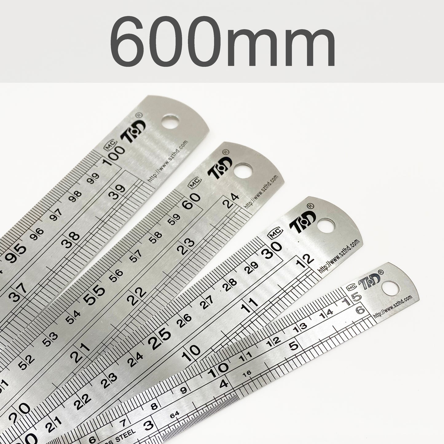 Stainless Steel Imperial & Metric Ruler